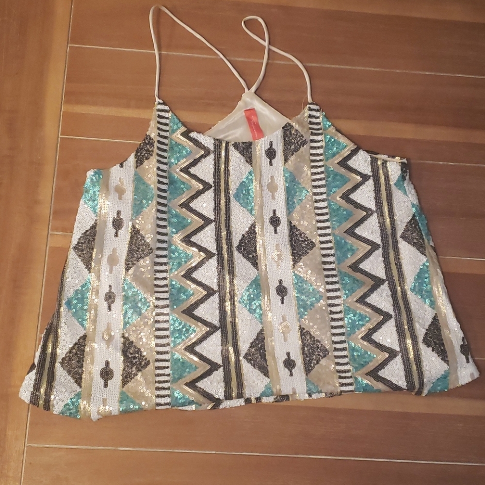 Sequin aztec top